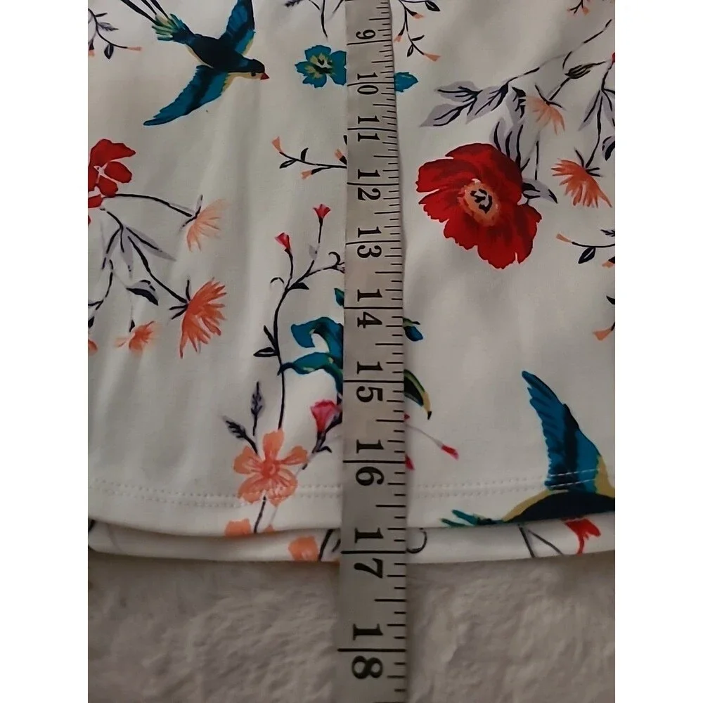 Old Navy Skirt Womens Size XXL 16 White Boho Floral Fairy Mini Summer